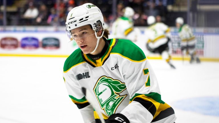 Easton Cowan of the London Knights. (Natalie Shaver/OHL Images)