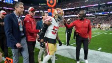 49ers linebacker Dre Greenlaw leaves Super Bowl LVIII with Achilles injury