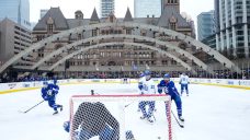 &#8216;Nice change of scenery&#8217;: Maple Leafs suit up for fan-filled outdoor practice