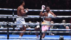 Anthony Joshua knocks out MMA star Francis Ngannou in one-sided boxing match