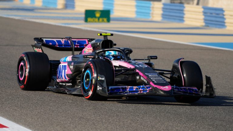 Alpine driver Pierre Gasly of France steers his car during the third practice session ahead of the Formula One Bahrain Grand Prix at the Bahrain International Circuit in Sakhir, Bahrain, Friday, March 1, 2024. (Darko Bandic/AP) 