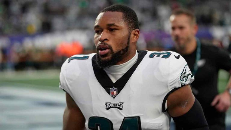 Philadelphia Eagles safety Kevin Byard (31) during an NFL football game against the New York Giants, Sunday, Jan. 8, 2024, in East Rutherford, N.J. (Bryan Woolston/AP)