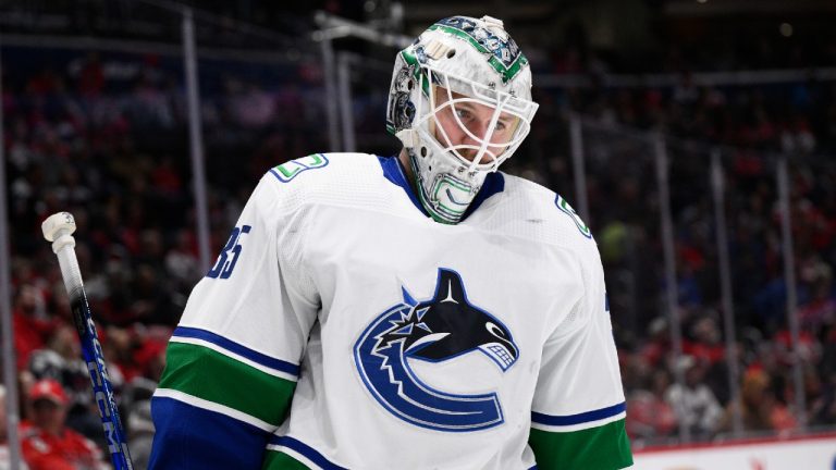 Vancouver Canucks goaltender Thatcher Demko. (Nick Wass/AP)