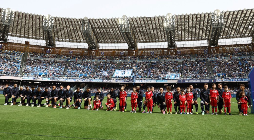 Napoli players take a knee in public show of support after alleged racial abuse of Juan Jesus