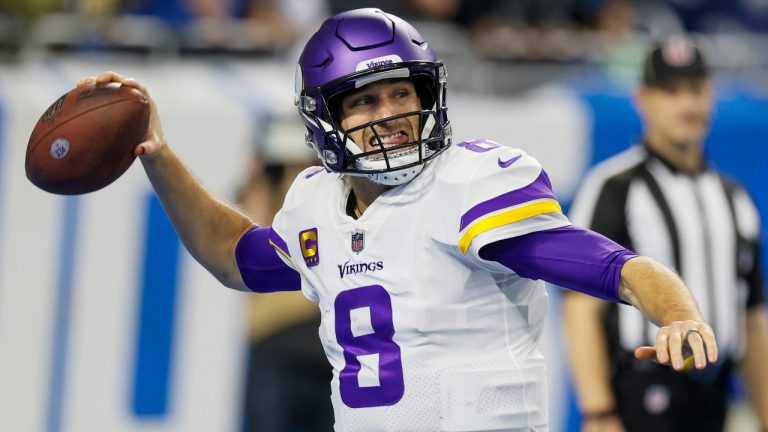 FILE - Minnesota Vikings' Kirk Cousins throws during the first half of an NFL football game against the Detroit Lions Sunday, Dec. 11, 2022, in Detroit. Kirk Cousins, Chris Jones and Mike Evans are among the best players who will be available on the open market unless their teams use a franchise tag by March 5. They’ll be joined by running backs Derrick Henry, Saquon Barkley and Josh Jacobs, edge rushers Josh Allen, Brian Burns and Danielle Hunter and several other talented players.(Duane Burleson/AP)