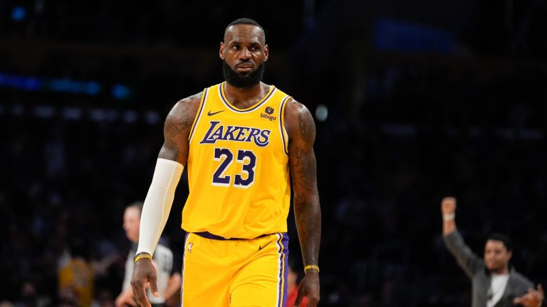 Los Angeles Lakers forward LeBron James (23). (Marcio Jose Sanchez/AP)