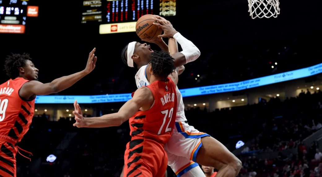 Gilgeous-Alexander Scores 37 Points As Thunder Top Trail Blazers