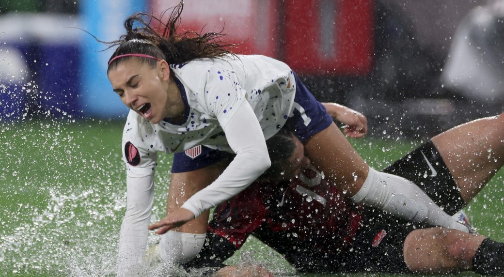 ‘The field is trash’: Canada-U.S. W Gold Cup game goes on despite drenched pitch