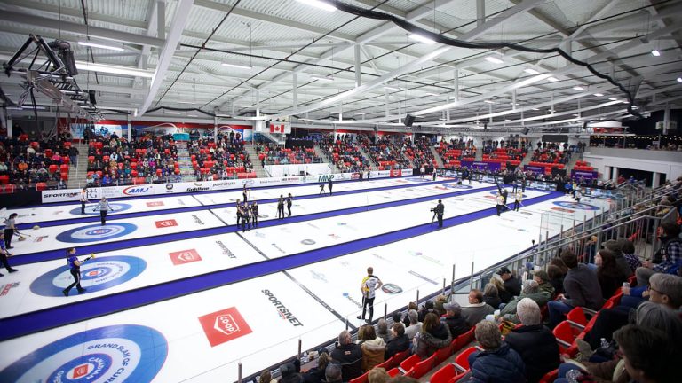 Surveying the action at Servus Arena in Red Deer, Alberta, during the 2024 Co-op Canadian Open. (Photo by Anil Mungal/GSOC)