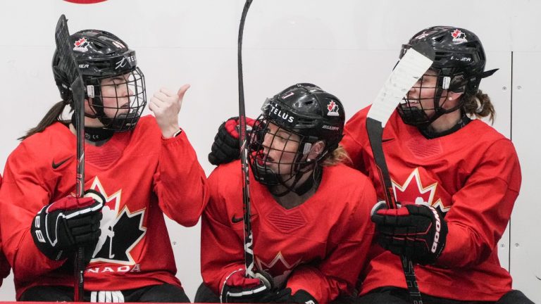 The Canadians and Swedes clash in the quarterfinals of the WWHC at the Adirondack Bank Center on Thursday. (CP/Christinne Muschi)