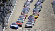 Denny Hamlin holds off Larson late to win NASCAR Cup race at Dover Motor Speedway