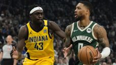 Damian Lillard&#8217;s record-setting first half leads Bucks over Pacers in Game 1