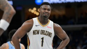 New Orleans Pelicans forward Zion Williamson (1). (Brandon Dill/AP)