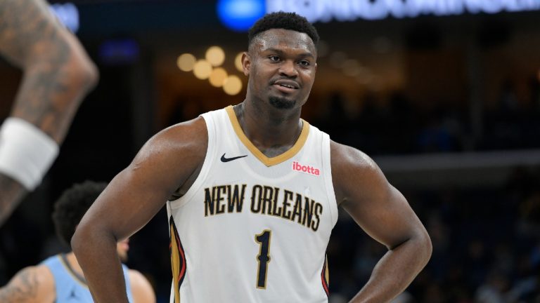 New Orleans Pelicans forward Zion Williamson (1). (Brandon Dill/AP)