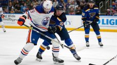 Oilers rally but fall to Blues in overtime