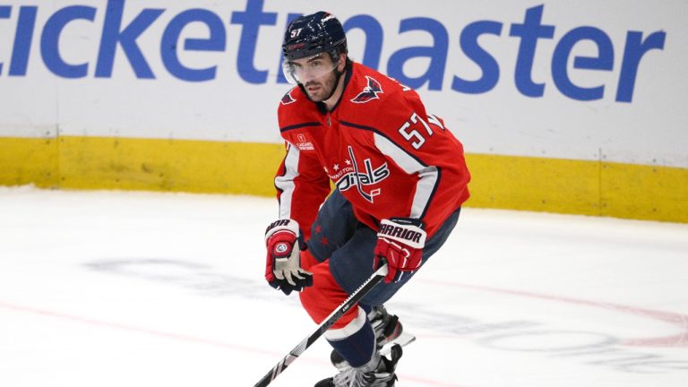 Washington Capitals defenseman Trevor van Riemsdyk (57) in action during the third period of an NHL hockey game. (Nick Wass/AP)