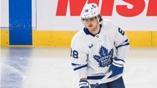 Maple Leafs&#8217; William Nylander takes part in morning skate ahead of Game 2