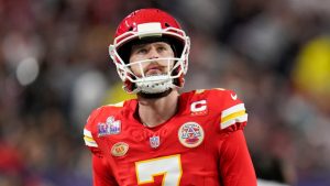 Kansas City Chiefs kicker Harrison Butker. (Steve Luciano/AP) 