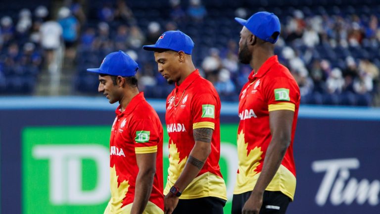 Canada's final warm-up match ahead of Saturday's ICC Men's T20 World Cup opener was called off Thursday due to heavy rain in the Dallas area. (CP/Cole Burston)