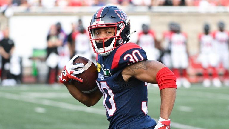 The Montreal Alouettes released veteran American receiver/returner Chandler Worthy on Wednesday. (CP/Graham Hughes)