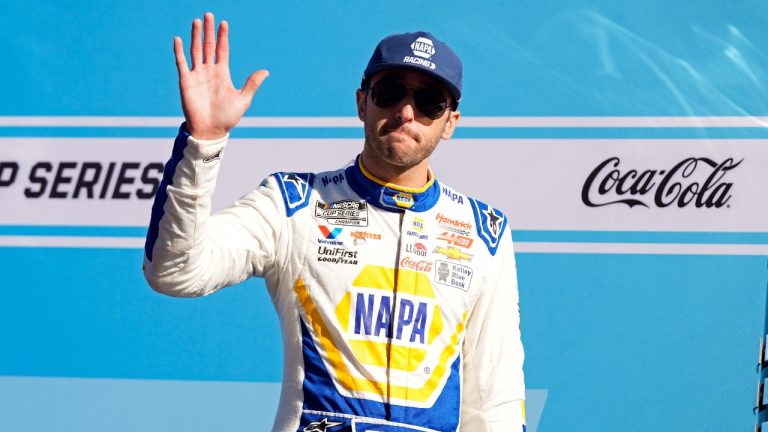 Chase Elliott waves to fans during driver introductions for the NASCAR Daytona 500 auto race at Daytona International Speedway, Monday, Feb. 19, 2024, in Daytona Beach, Fla. (AP Photo/John Raoux)