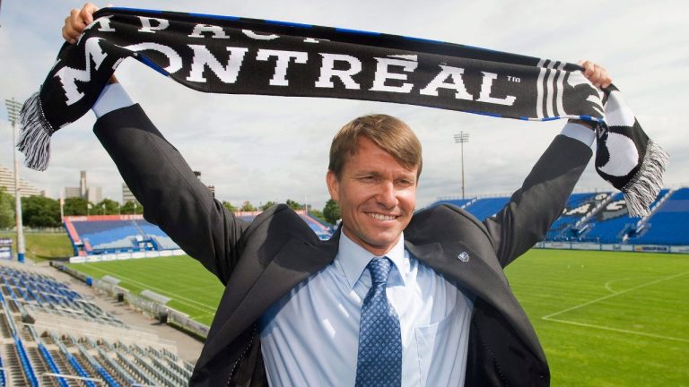 Jesse Marsch poses for a photograph in Montreal, Wednesday, August 10, 2011, following a ceremony announcing him as the new head coach of the Montreal Impact. (Graham Hughes/CP Photo)