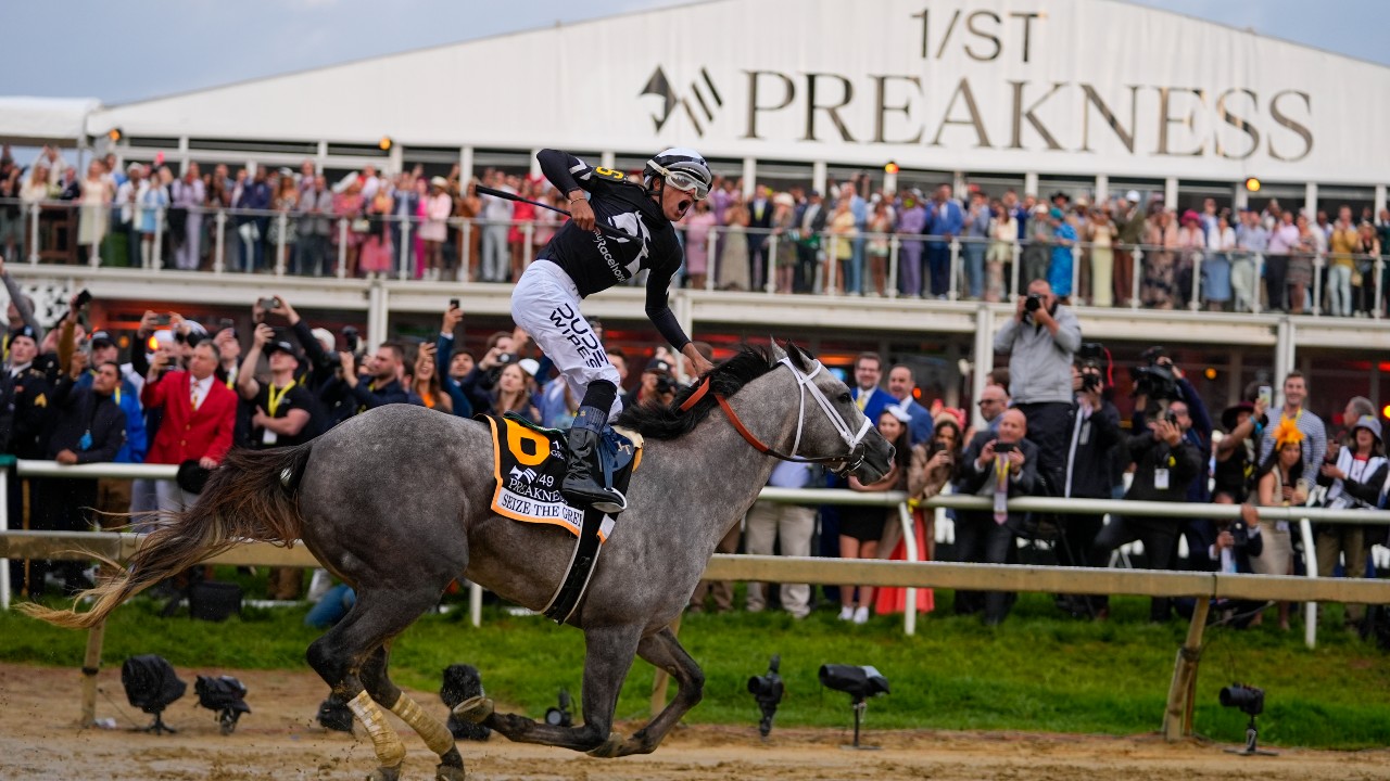 Seize the Grey wins 149th running of Preakness Stakes