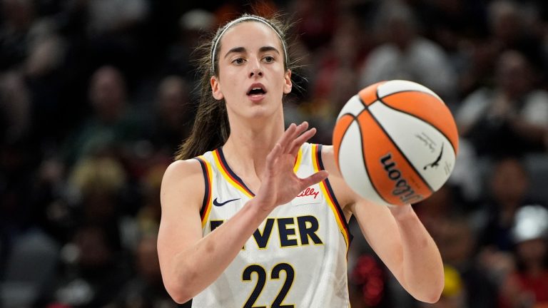 Caitlin Clark shared her thoughts on the media frenzy surrounding the controversial foul during last week's match against the Chicago Sky. (John Locher/AP)