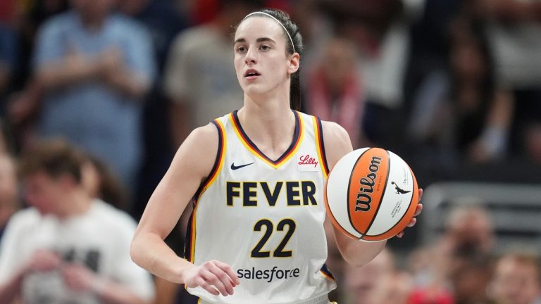 Indiana Fever guard Caitlin Clark (22). (Michael Conroy/AP)