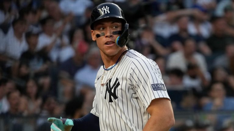 New York Yankees' Aaron Judge during a game against the Baltimore Orioles, June 18, 2024. (AP Photo/Pamela Smith)