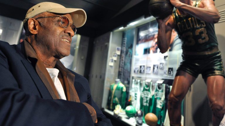 Chet Walker waits to be interviewed a news conference at the Naismith Memorial Basketball Hall of Fame in Springfield, Mass., Thursday, Sept. 6, 2012. (Jessica Hill/AP)