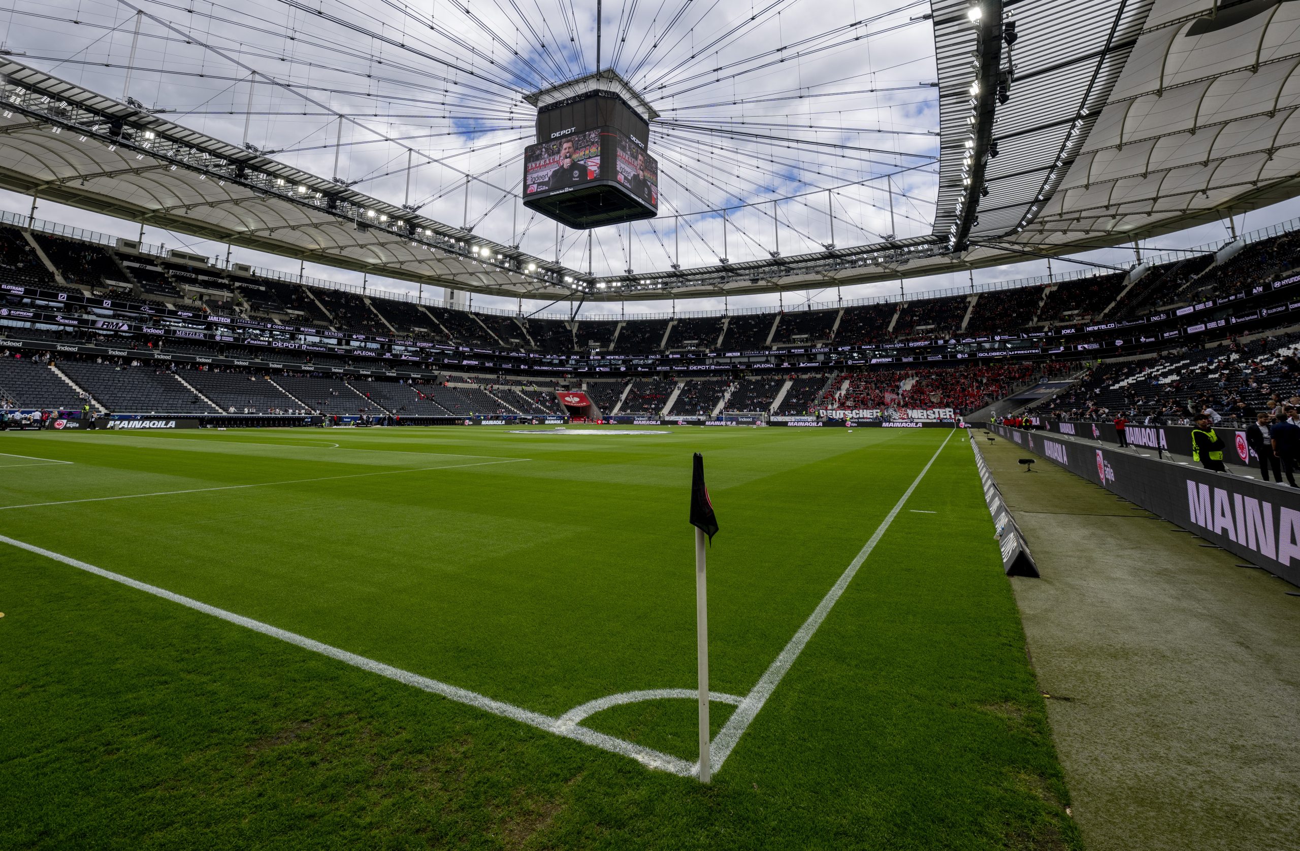 Interior view of the stadium of club Eintracht Frankfurt. (AP Photo/Michael Probst)