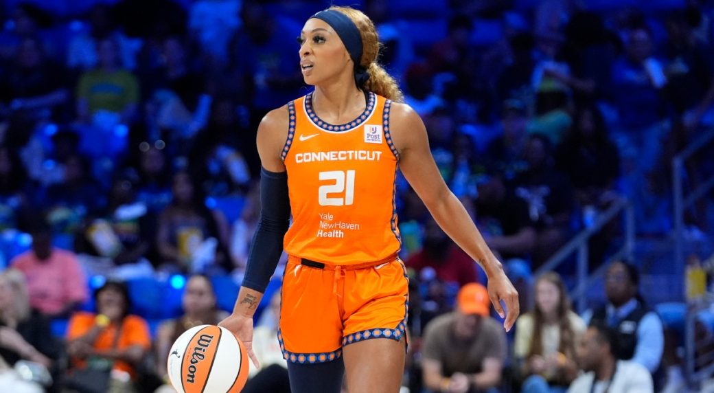 DiJonai Carrington scores 10 of her 22 in overtime as Sun beat the Mystics