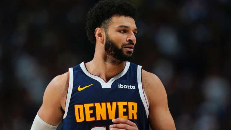 Denver Nuggets guard Jamal Murray (27) in the second half of Game 5 of an NBA basketball first-round playoff series Monday, April 29, 2024, in Denver. (David Zalubowski/AP)