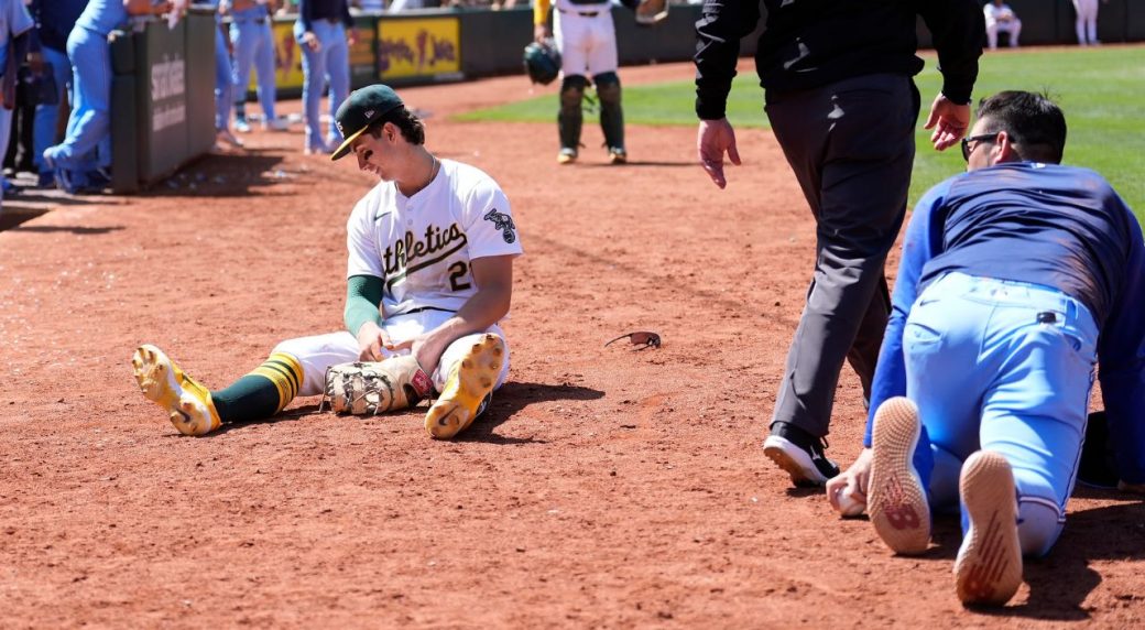 Blue Jays’ Kikuchi and Athletics’ Soderstrom collide on bizarre obstruction play