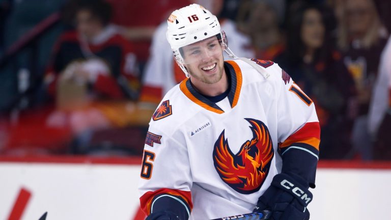 AHL (American Hockey League) profile photo on Coachella Valley Firebirds player Kole Lind. (THE CANADIAN PRESS IMAGES/Larry MacDougal)