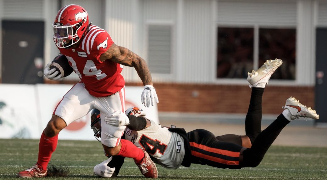 Maier throws for three touchdowns, leads Stampeders to win over Lions