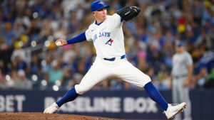 Toronto Blue Jays pitcher Chad Green (57). (Christopher Katsarov/CP)