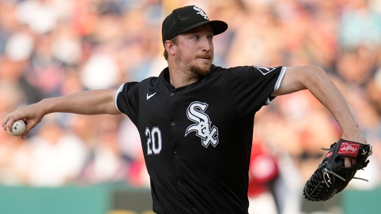 Chicago White Sox's Erick Fedde pitches in the first inning of a baseball game against the Cleveland Guardians, Wednesday, July 3, 2024, in Cleveland. (Sue Ogrocki/AP)