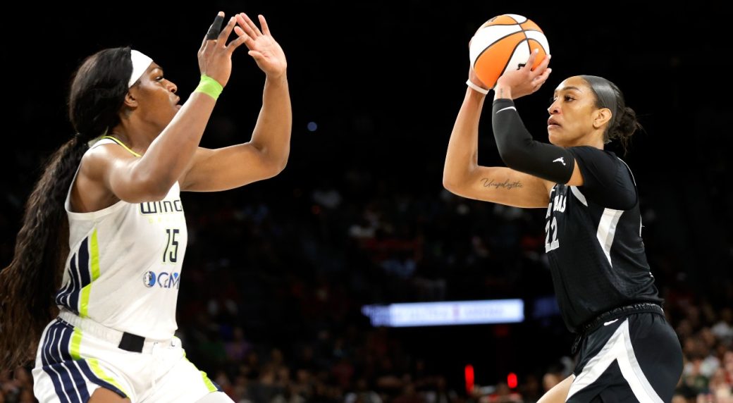 A'ja Wilson's 28-point double-double leads Aces over Wings