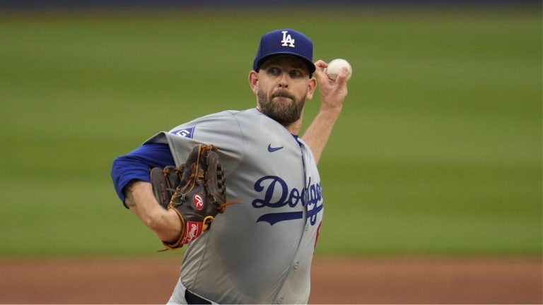 Los Angeles Dodgers starting pitcher James Paxton delivers during a baseball game against the Pittsburgh Pirates in Pittsburgh, Wednesday, June 5, 2024. (Gene J. Puskar/AP Photo)