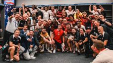 Sidney Crosby celebrates with Canadian men&#8217;s team after Copa America quarterfinal win