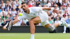 Novak Djokovic grinds out a victory over wild card Jacob Fearnley at Wimbledon