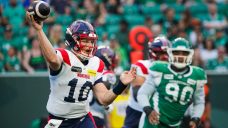 Alexander&#8217;s controversial TD leads Alouettes over Roughriders in battle of CFL&#8217;s top teams