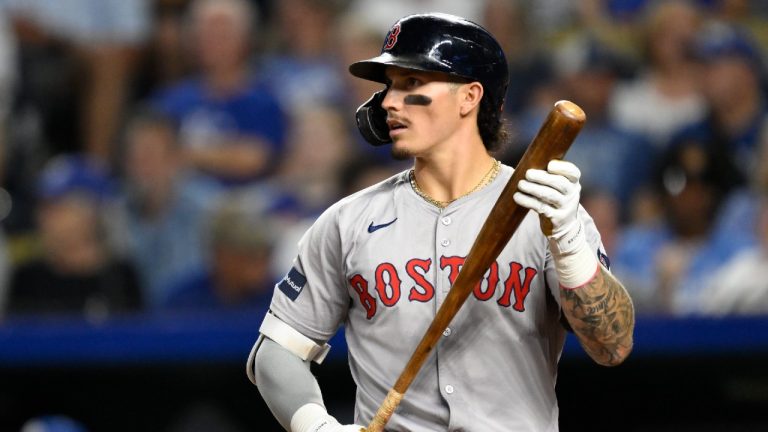 Boston Red Sox outfielder Jarren Duran. (Reed Hoffmann/AP)