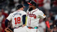 Marcell Ozuna homers to help Braves top  first-place Phillies