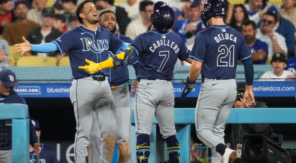 Caballero’s two-run homer off Kelly in 10th lifts Rays over Dodgers