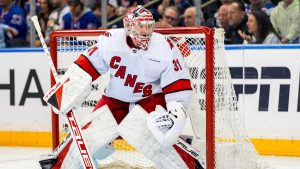 Carolina Hurricanes goaltender Frederik Andersen (31). (Julia Nikhinson/AP)