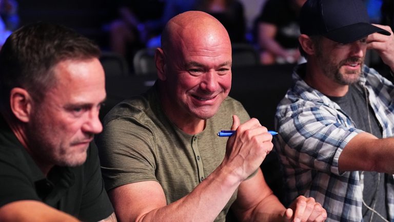 UFC president Dana White watches fighters compete during Dana White's Contender Series at the UFC Apex in Las Vegas. (UFC)