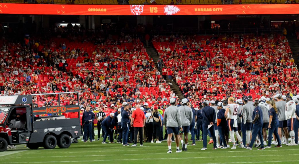 Bears’ Douglas Coleman III immobilized, taken from field on stretcher after tackle against Chiefs